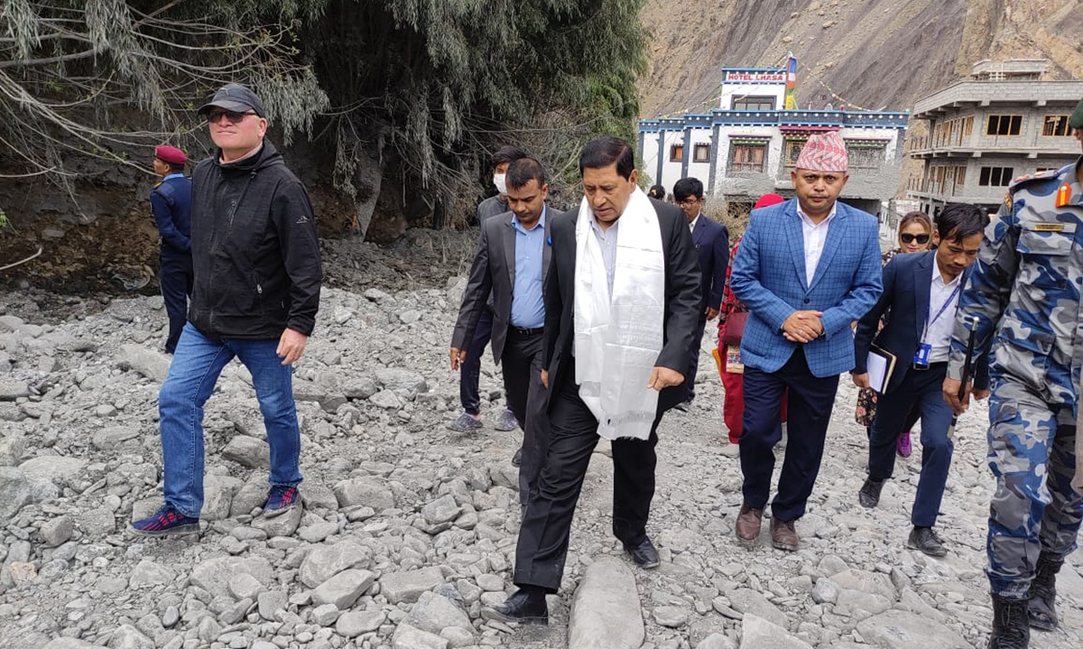 कागबेनीलाई व्यवस्थित र उन्नत ढंगले पुनर्निर्माण गर्ने गृहमन्त्रीको प्रतिबद्धता